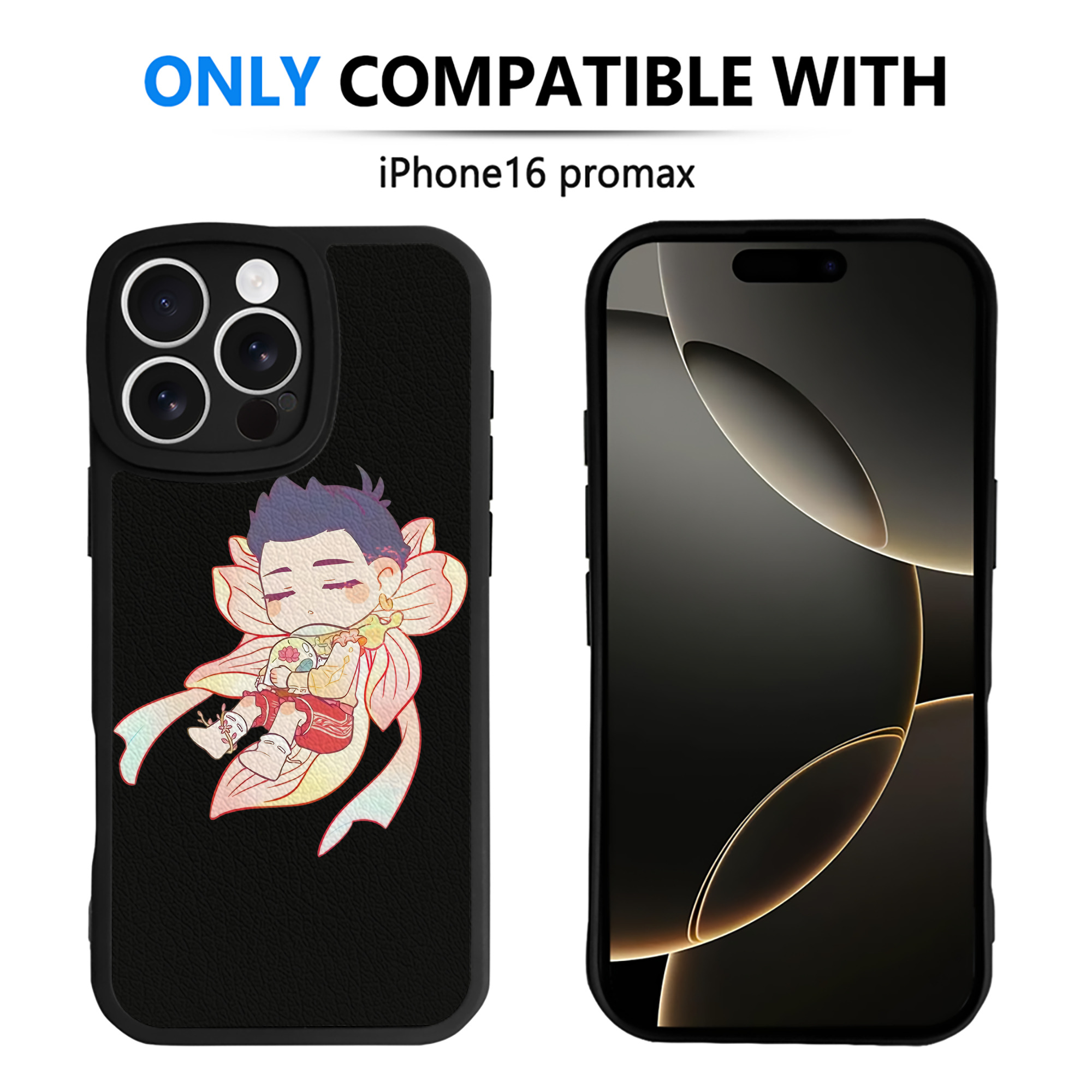 （画像用） Ne Zha 2 ナタ 魔童の大暴れ 【iPhone 16シリーズ対応】シリコンスマホケース（レザー調） 材質：シリコン